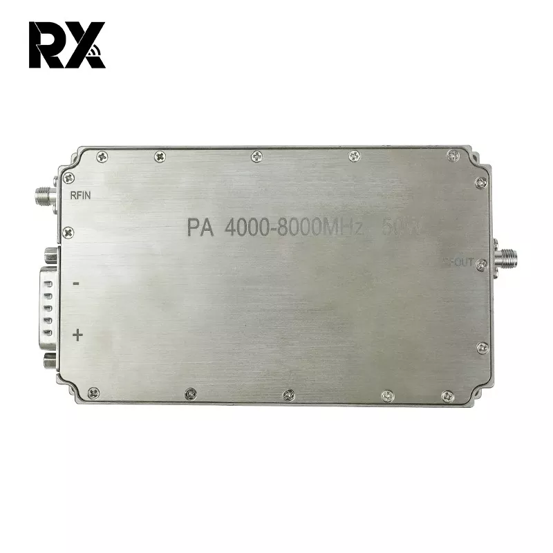 Ultraszéles sávú C-sáv 4-8 GHz 50 W teljesítményerősítő RF rendszer